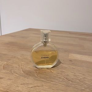 Chanel chance eau de toilette 3/4 full